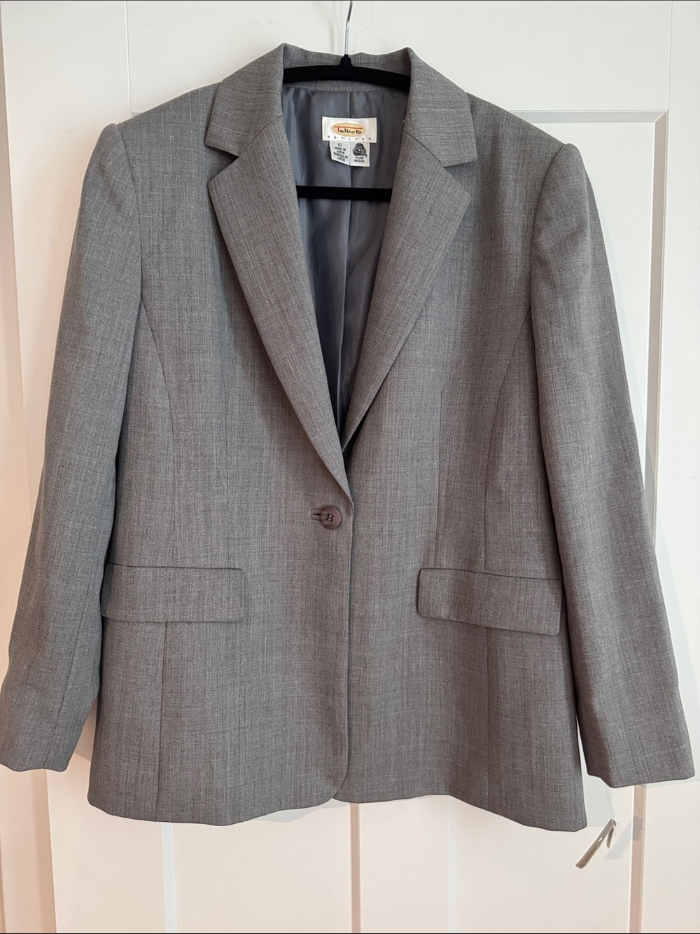 Talbots Grey Women's Single-Button Blazer